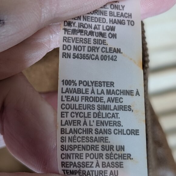 Allison Daley Faux Leather Open Front Jacket Brown Size 18W - Picture 8 of 11